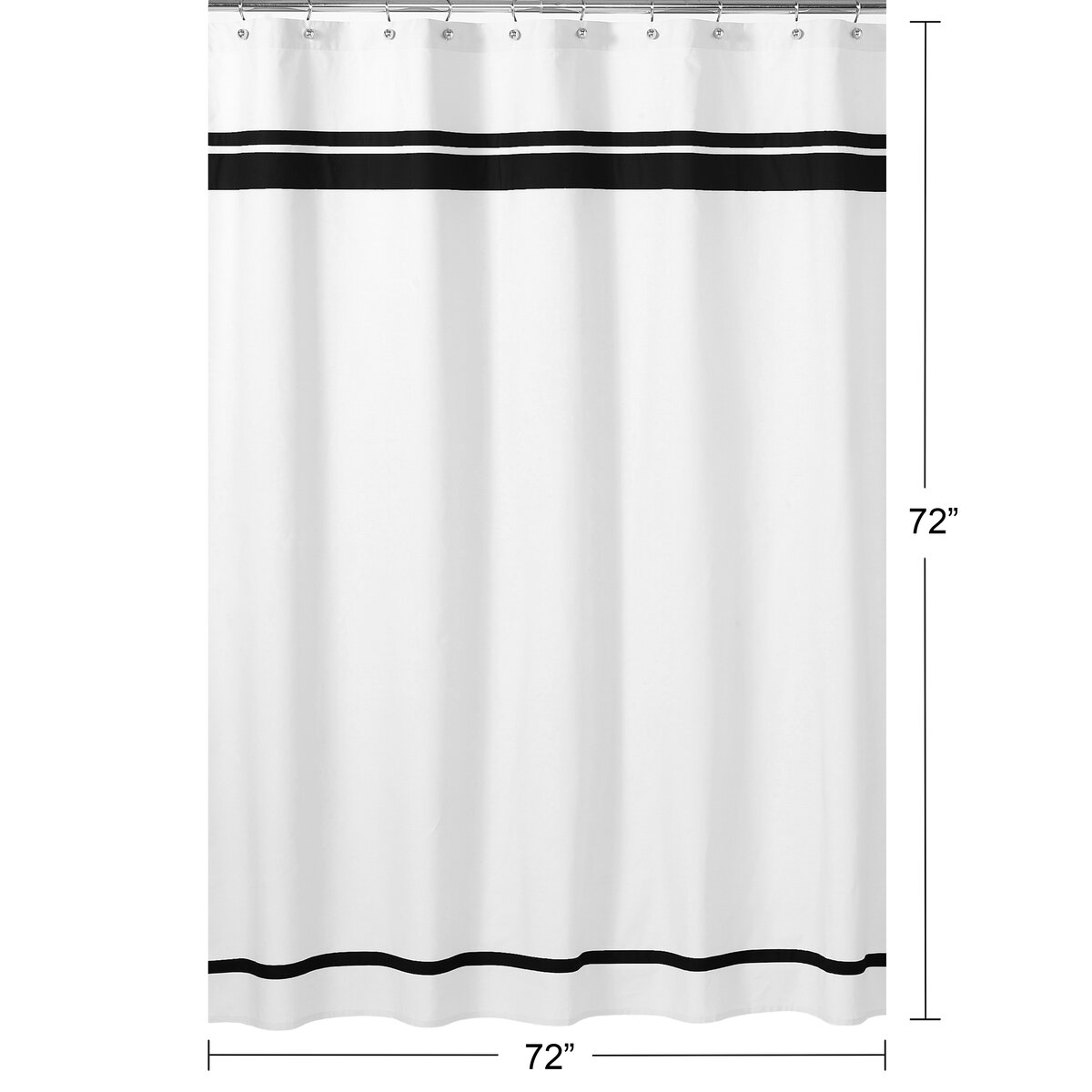 Sweet Jojo Designs Hotel 100 Cotton Striped Single Shower Curtain